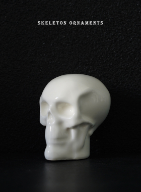 北欧陶瓷哥特风骷髅小摆件