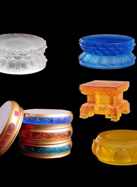 琉璃底座摆件八吉祥佛堂摆放