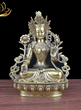 原色纯铜绿度母密宗佛像