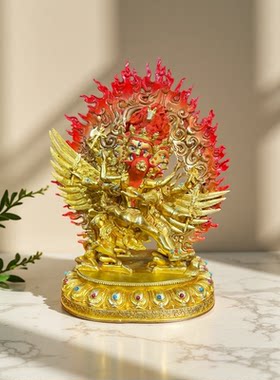 30厘米50厘米马头金刚纯铜鎏金佛像摆件藏传家用佛具供奉铜像用品