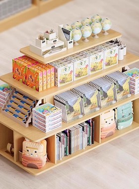 中岛展示台超市零食货架多层堆头便利店母婴玩具图书陈列柜展示柜