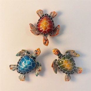 马来西亚沙巴州仙本那旅游纪念品创意立体海龟装饰磁性冰箱贴礼物