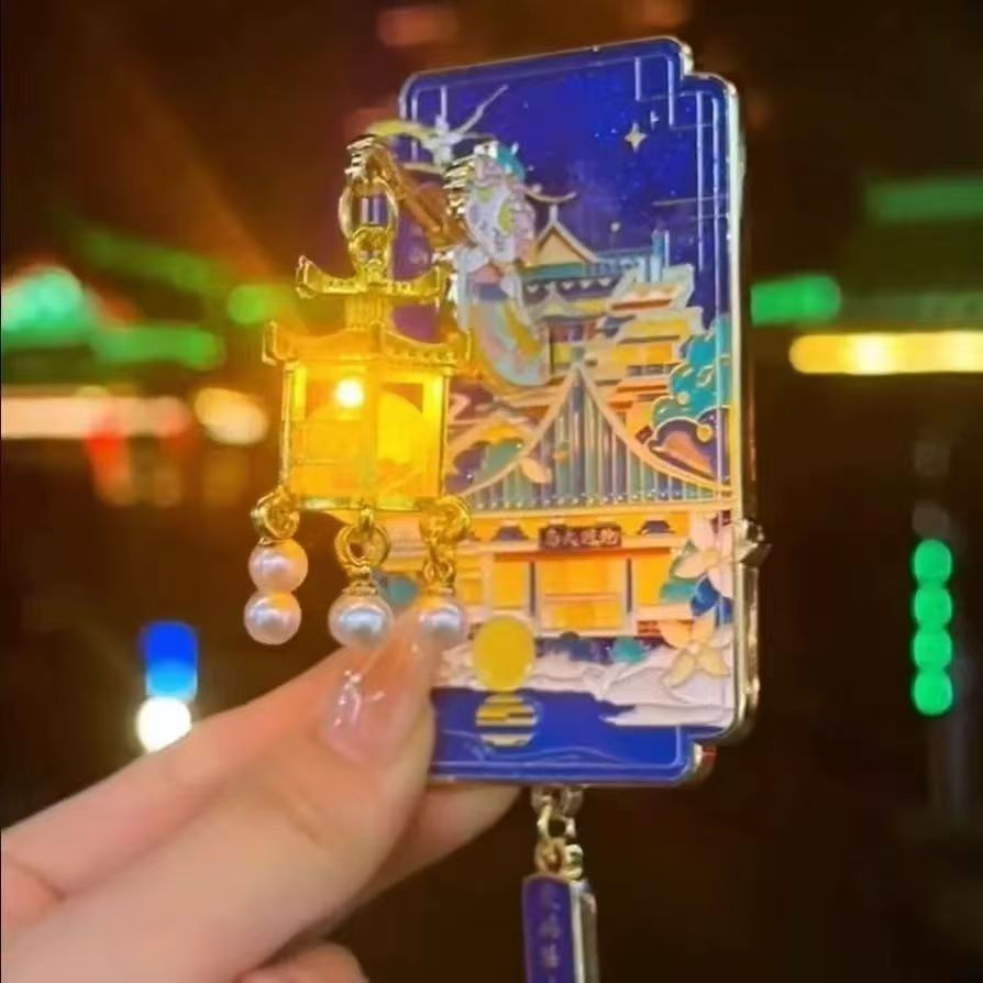 南昌文创滕王阁宫灯金属冰箱贴