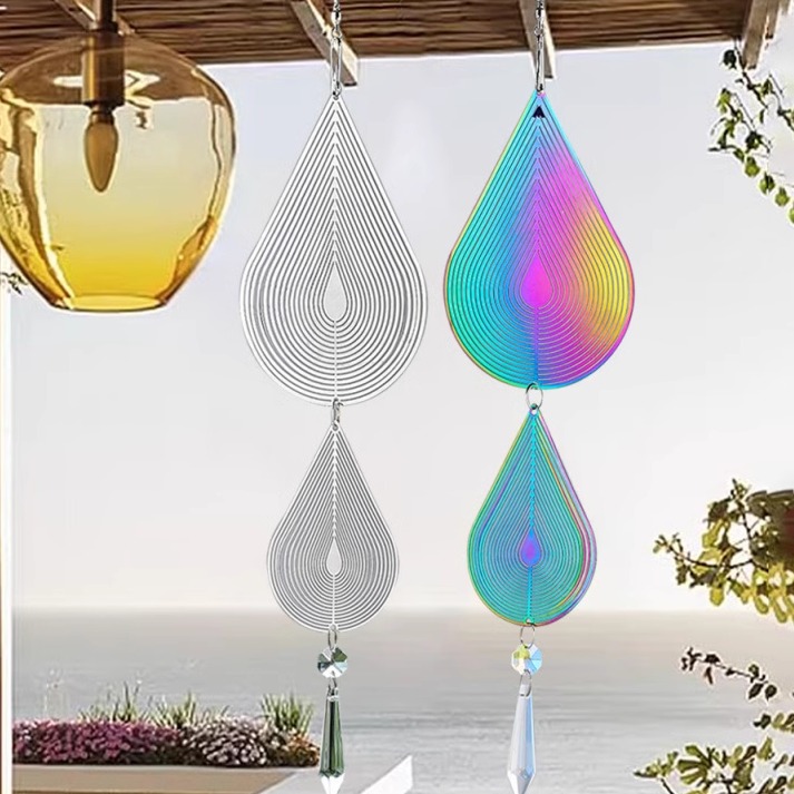 陀罗风铃风转玻璃水晶棱镜