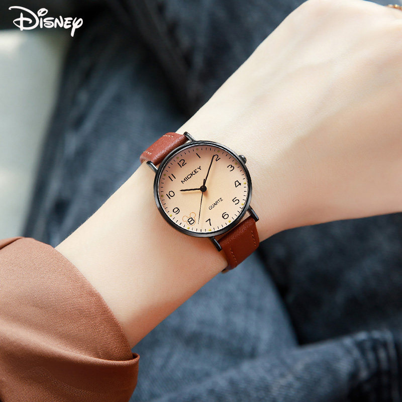 迪士尼手表女款学生复古气质女士小众轻奢机械2023新款高颜值静音