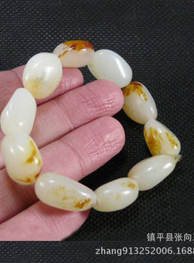 玉石新疆和田玉手链 和田籽料玉石手链 女款男款手链手串批发