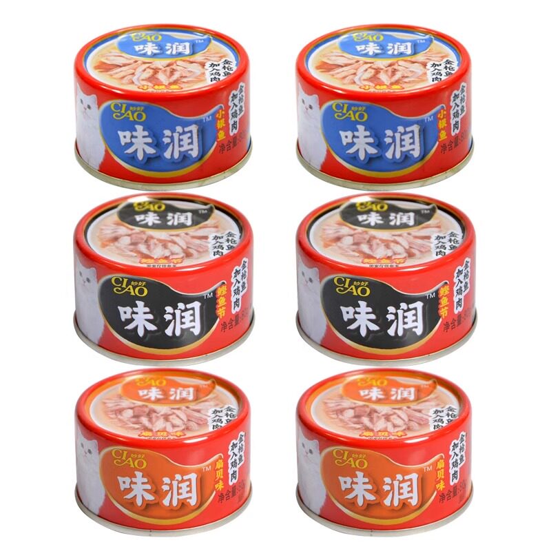 伊纳宝 味润罐成猫粮鸡肉与金枪鱼配方扇贝味80g
