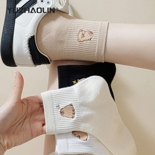 薄款 卡皮巴拉袜子女短袜2025春秋季 纯棉无骨中筒袜可爱短筒袜夏季