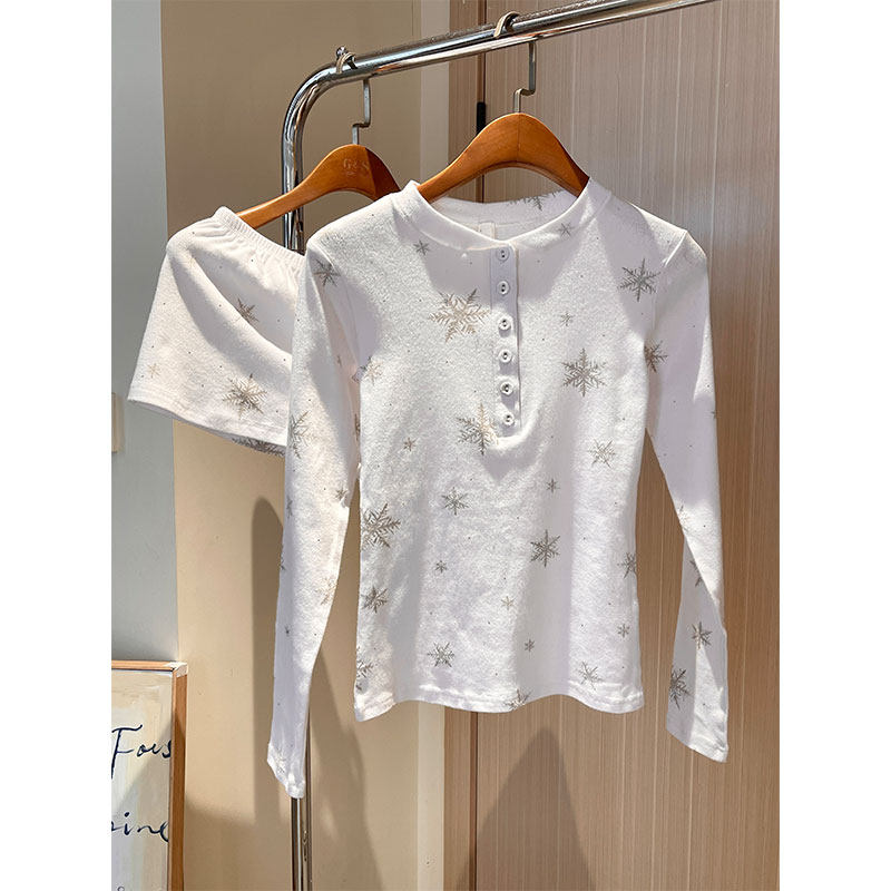 法式大码纯欲风雪花印花睡衣套装女春季新款短裤长袖家居服可外穿,女士内衣/男士内衣/家居服,睡衣/家居服套装,淘宝优惠券,粉丝福利购,淘宝优惠卷