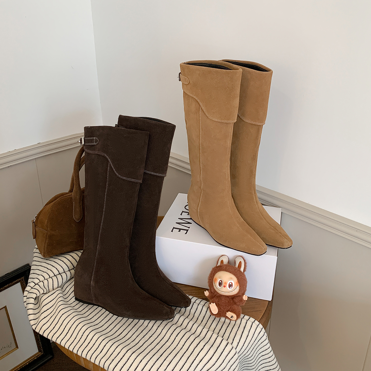 欧美时尚气质内增高百搭时装靴