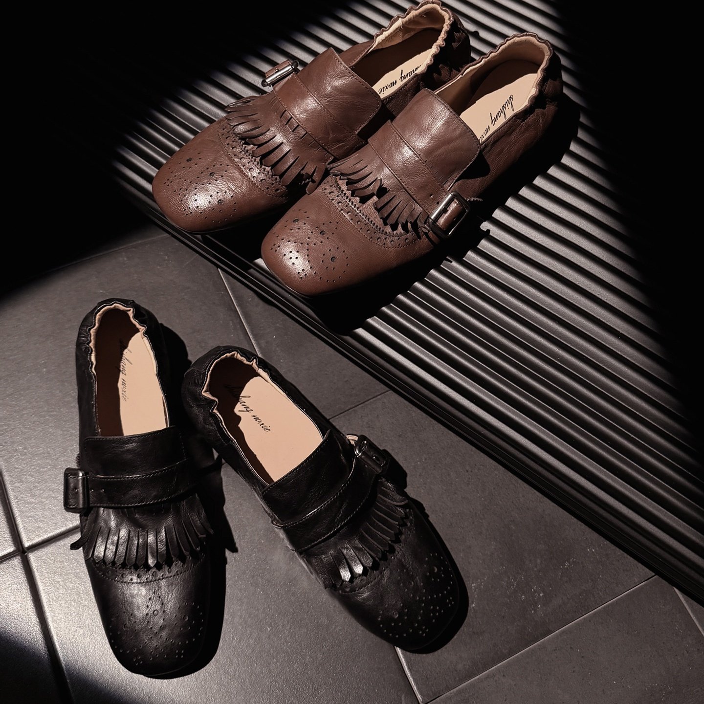 圆圆妈2026春季复古小皮鞋皮带扣布洛克舒适百搭内增高羊皮单鞋女,女鞋,牛津鞋/布洛克鞋/德比鞋,淘宝优惠券,粉丝福利购,淘宝优惠卷