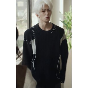 原版短剧一家三口在同班张翅陈安生同款毛衣圆领针织衫上衣男衣服