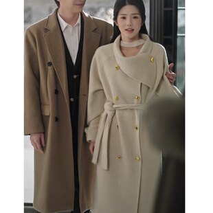 原版短剧周小姐请点头锦子周惜同款毛呢外套中长款呢子大衣女衣服