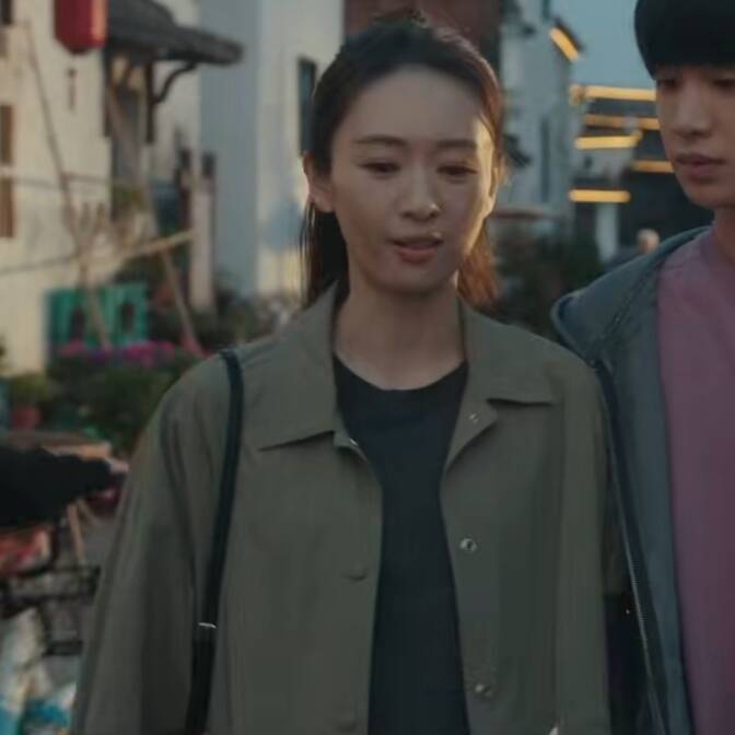 原版四喜童瑶沈明珠同款衬衫上衣春秋翻领工装夹克外套女衣服潮