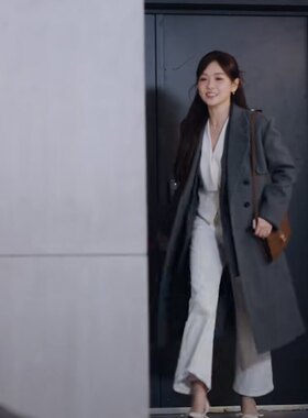 原版短剧那年冬至邓灵枢南昭宁同款毛呢外套中长款呢子大衣女衣服