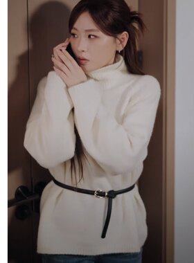 原版短剧那年冬至邓灵枢南昭宁同款毛衣秋冬高领针织衫上衣女衣服