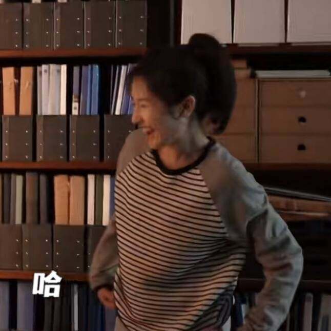 原版滤镜李兰迪苏橙橙同款卫衣圆领拼色条纹长袖t恤上衣女衣服潮