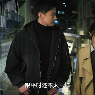 原版不眠日白敬亭丁奇同款夹克外套春秋连帽拉链百搭上衣男衣服潮