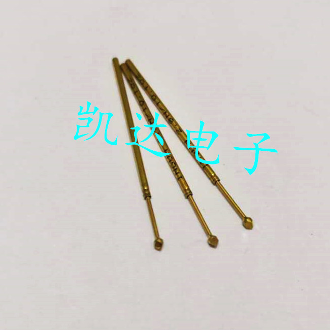 测试针镀金头PAL75-T2（菱形头）1.0mm探针 黑色字弹簧针 顶针