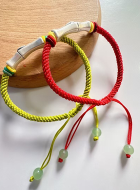 庆祥纯银足银999纯银竹节手链女款2025新款高级感夏季吊坠锁骨链