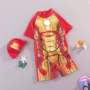 Iron Man Đồ bơi cho trẻ em mẫu giáo Chàng trai Xiêm ngắn tay áo chống nắng Áo tắm Bộ đồ bơi mát mẻ - Bộ đồ bơi của Kid áo tắm bé gái