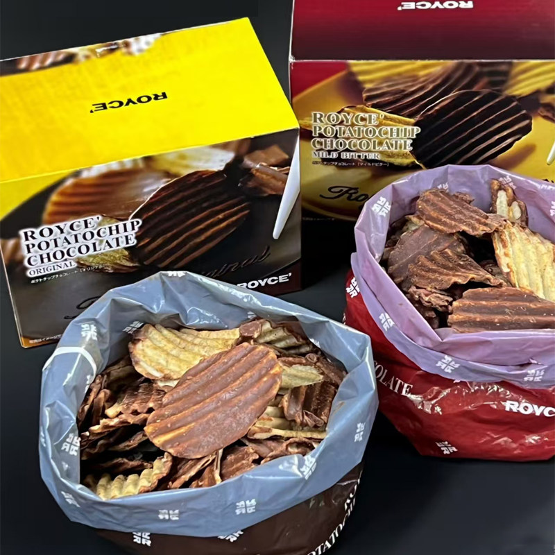 日本北海道伴手礼若翼族巧克力薯片ROYCE曲奇饼干礼盒进口零食