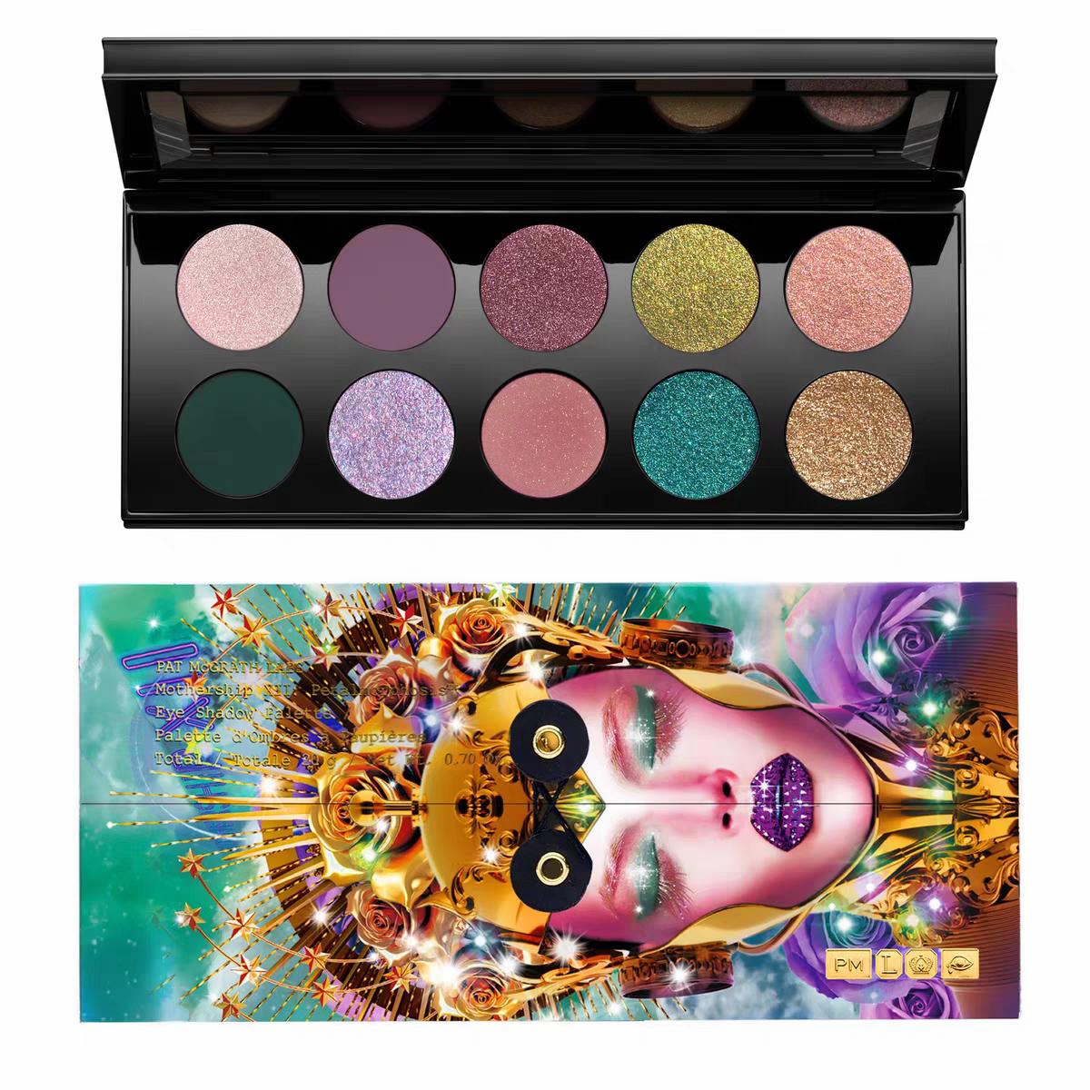 美代 Pat McGrath 十色眼影盘12代 新品 黑壳/ 限量紫壳