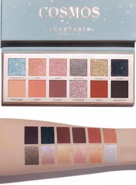 现货 海淘Anastasia Beverly Hills/ABH新品12色眼影盘 COSMOS