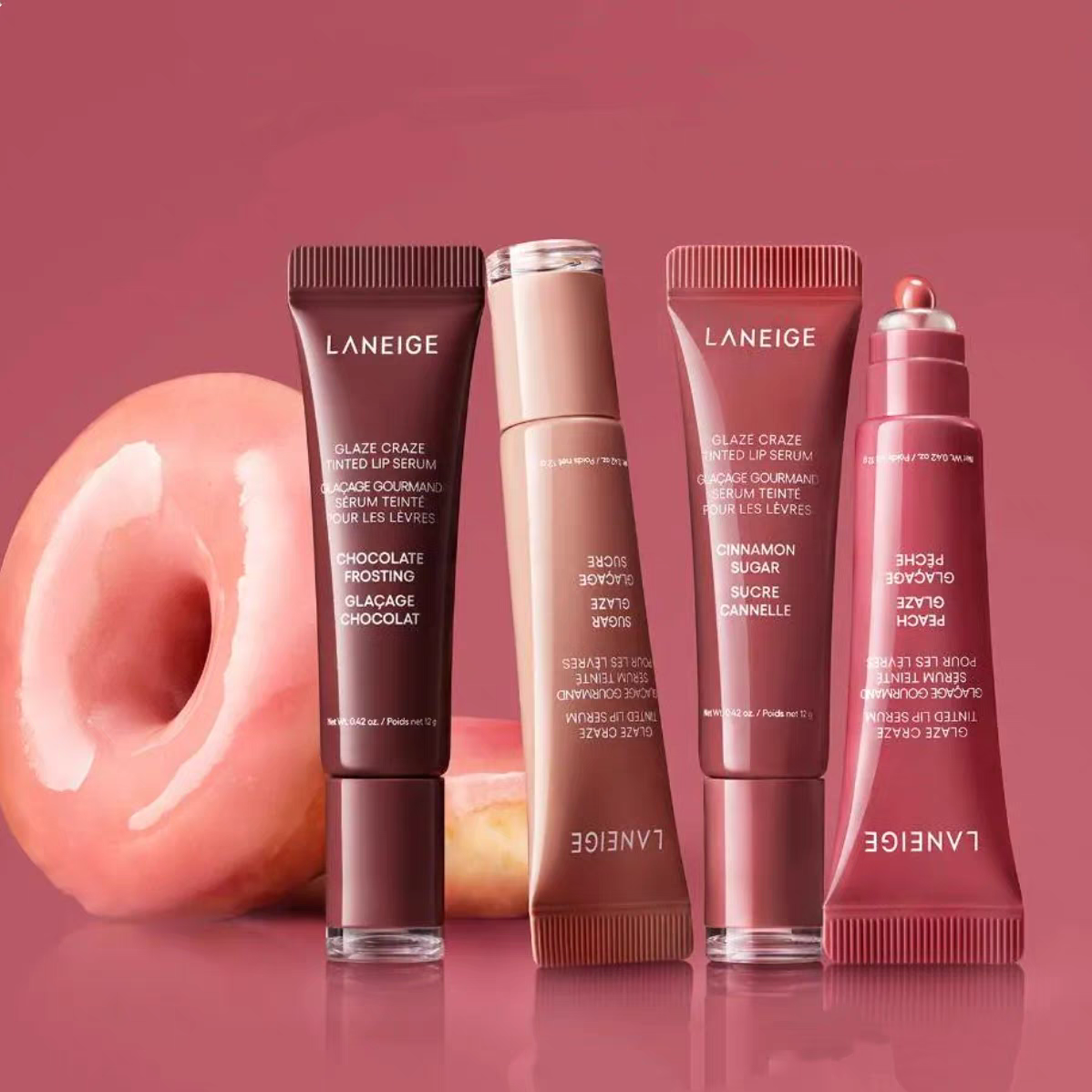 现货 LANEIGE/兰芝 Glaze Craze Tinted多肽唇膏唇釉精华唇蜜12g
