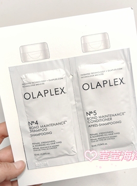 现货 海淘Olaplex 发质修复修护洗发水4号+护发素发膜5号 10ml*2
