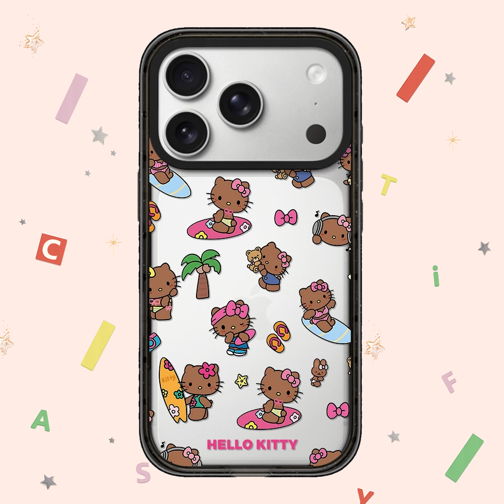 代购 冲浪沙滩黑皮KT猫适用iphone17手机壳16promax苹果15pro磁吸MagSafe透明14plus卡通13日韩Air女12闺蜜