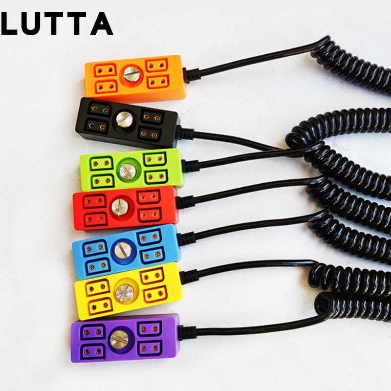 ARRI摄像机彩色一分四弹簧电源线Dtap一拖四连接延长线B型安东V口