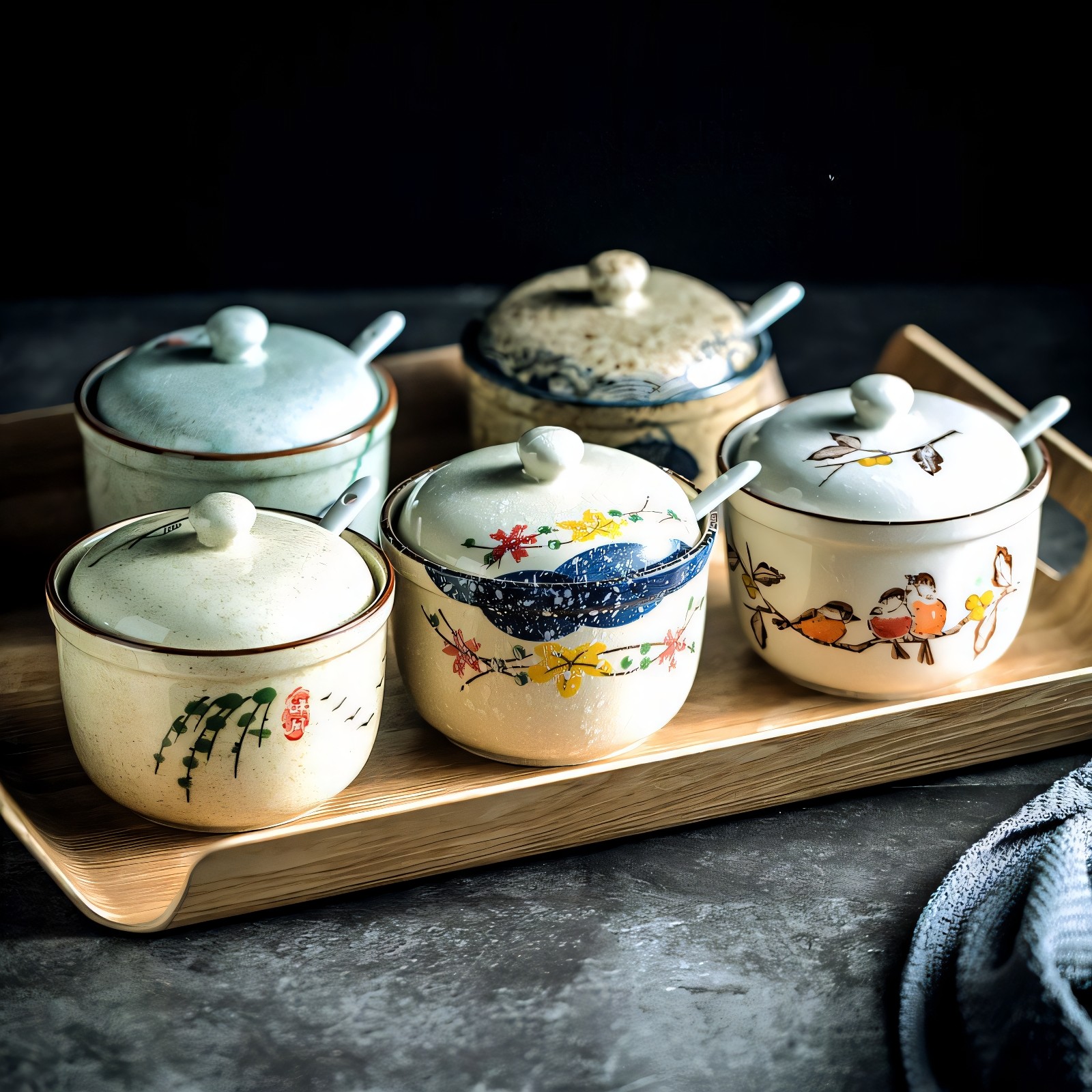 慕一琳家用陶瓷耐高温辣椒油罐