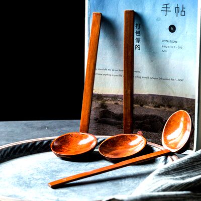 木勺龟甲勺子家用汤碗吃面专用