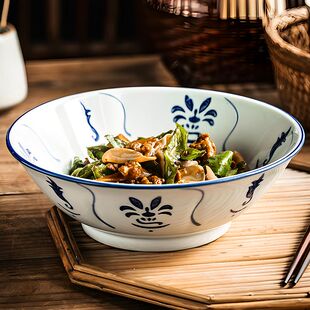 老式 斗碗梅菜扣肉专用碗陶瓷深盘菜盘子斗笠面碗家用蒸菜碗拌饭碗