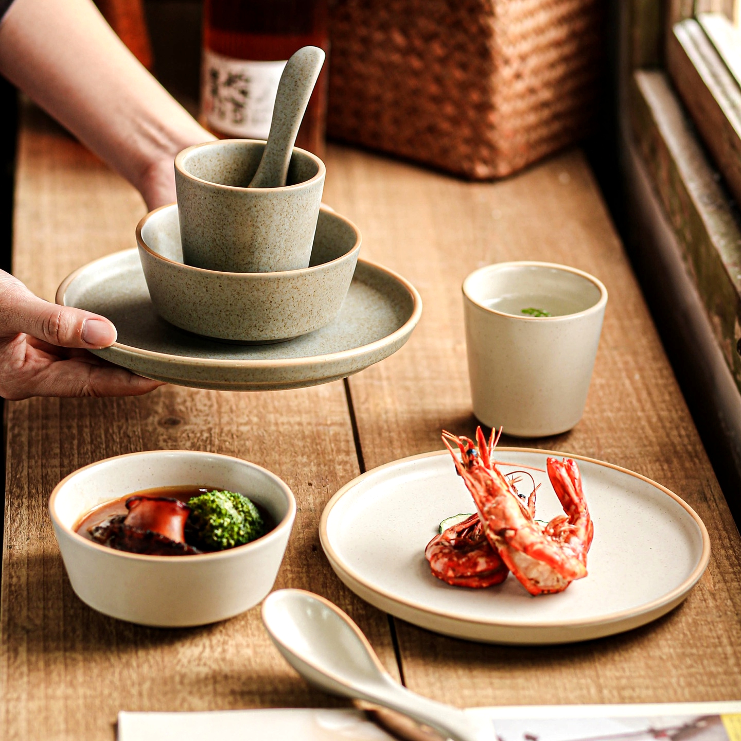 五星级酒店高档餐具四件套碗盘勺