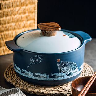 砂锅耐高温干烧不裂明火砂锅煲家用燃气大陶瓷汤锅炖汤煮粥专用锅