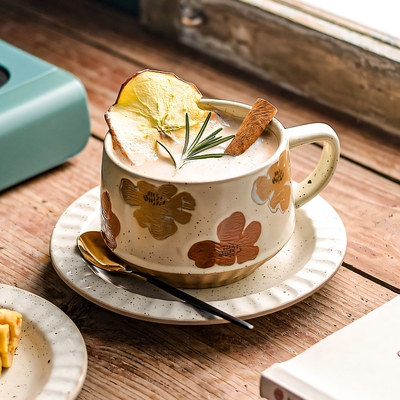 精致漂亮的咖啡杯高颜值花茶杯