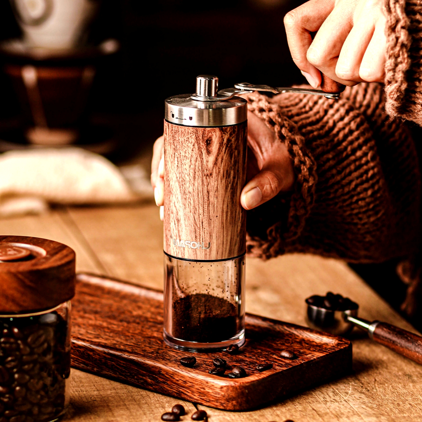 咖啡磨豆机手磨咖啡工具套装