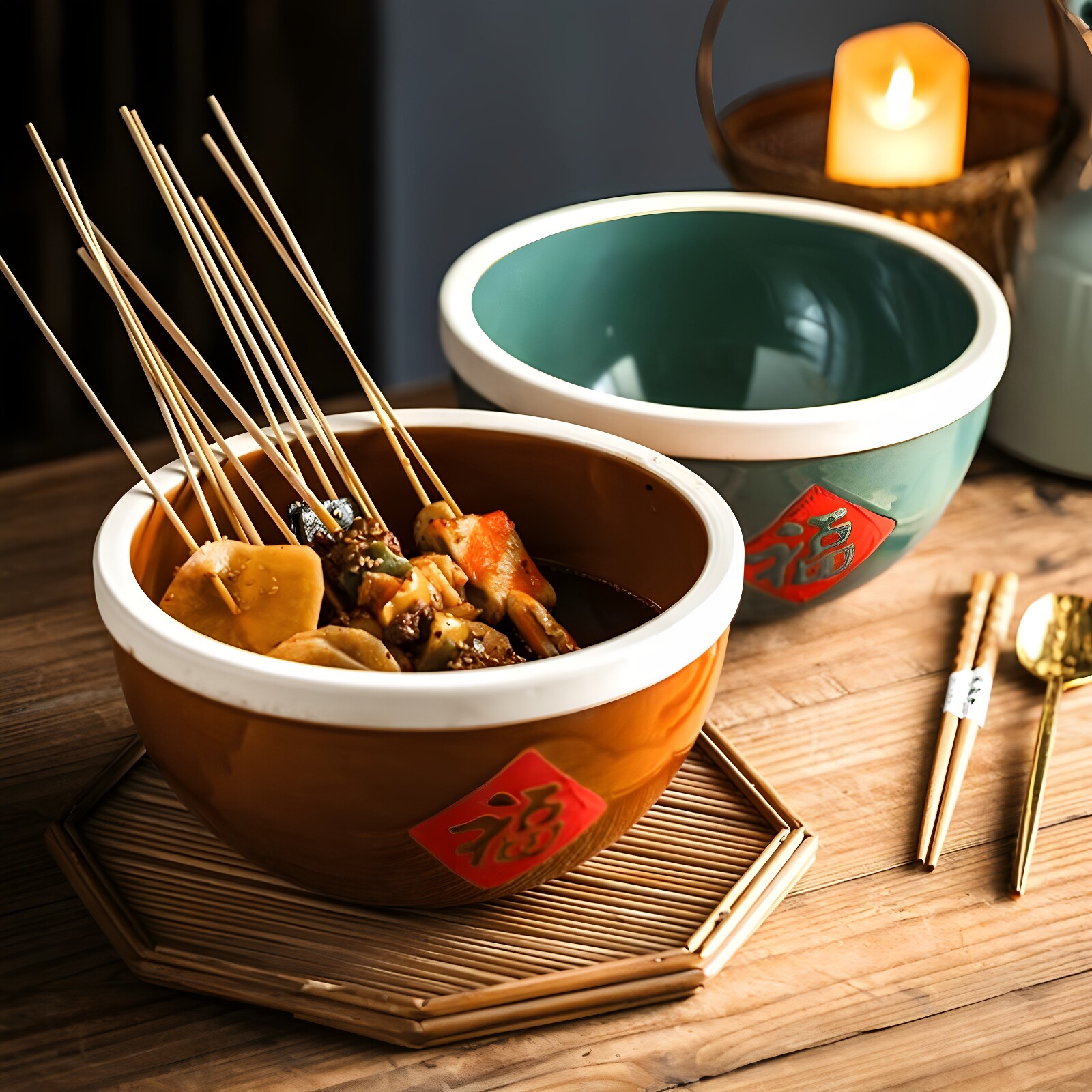 钵钵鸡串串桶毛血旺大盆碗瓷汤盆图片