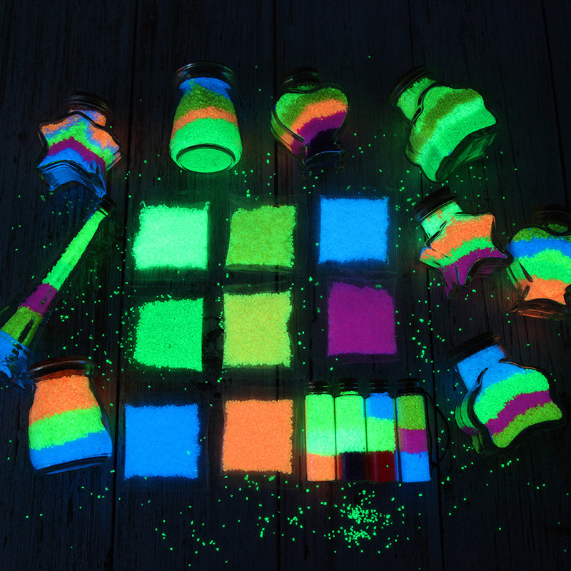 许愿流沙夜光沙颗粒细沙荧光粉砂diy彩虹星空瓶手工制作材料