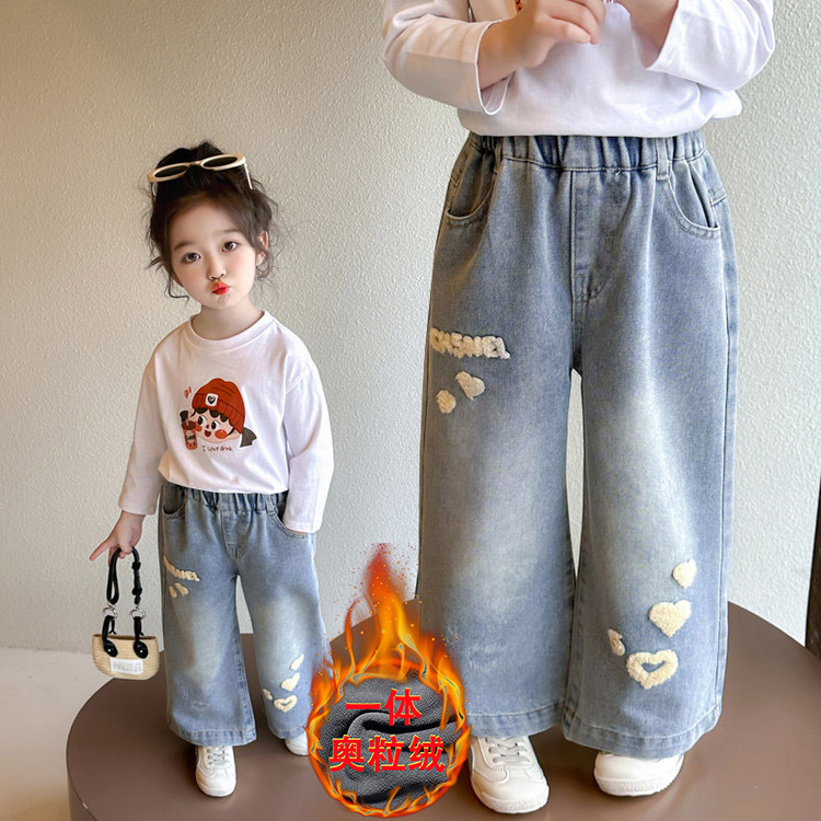 女童牛仔裤春秋款2025新款