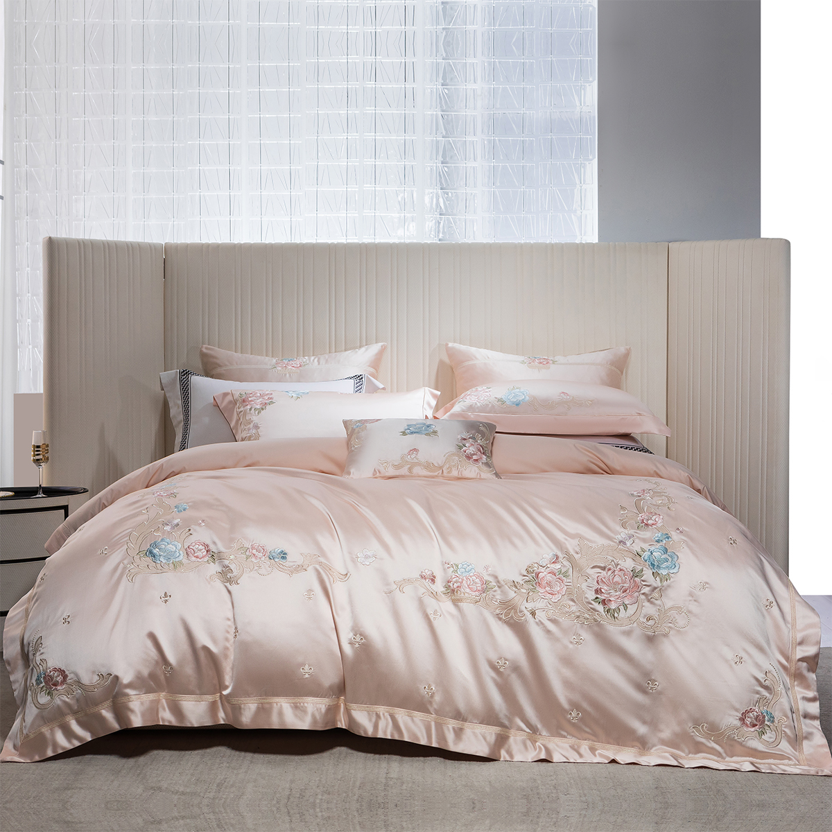 欧式高端140支全棉婚庆四件套