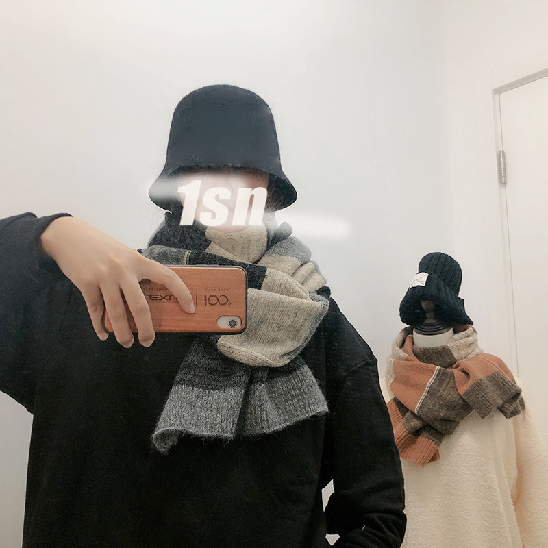 可写祝福语盒装围巾送恋人