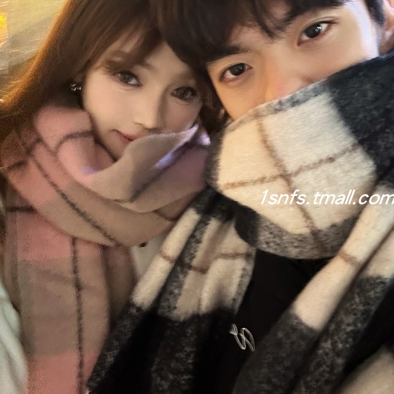 1sn情侣围巾可写卡片祝福语