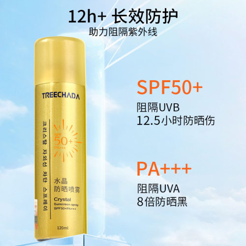 TREECHADA水晶防晒喷雾无色透明