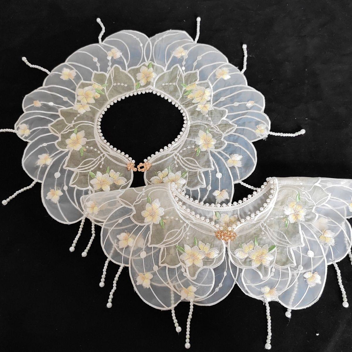 珍珠领围绿色小清新汉服单买云肩百搭马面裙珍珠学士披肩48厘领围,服饰配件/皮带/帽子/围巾,假领,淘宝优惠券,粉丝福利购,淘宝优惠卷