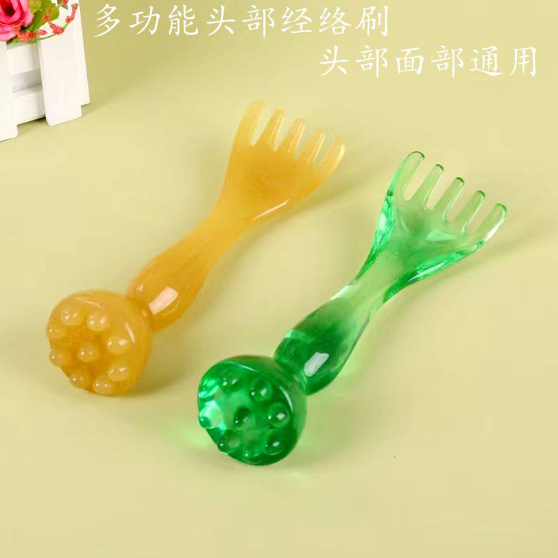 头部五爪刮痧棒莲花头面部拨筋棒
