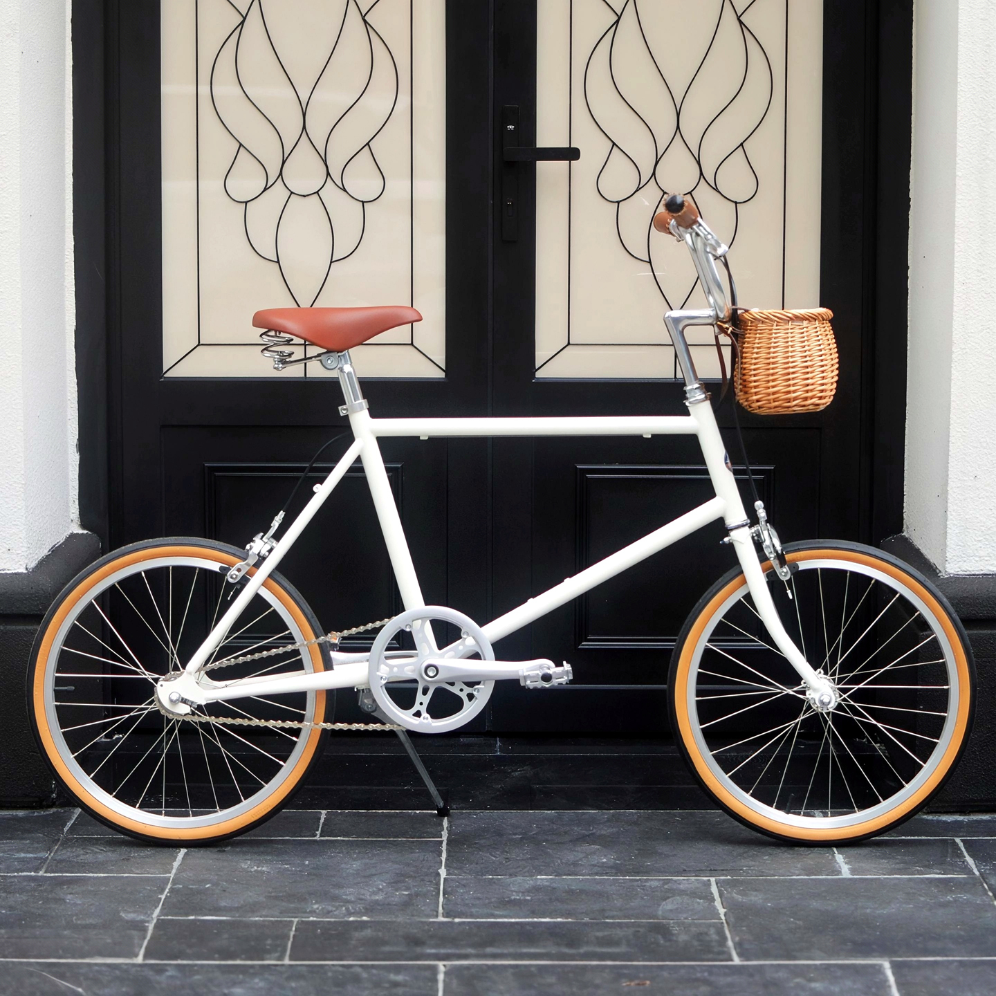 DayDayBike20寸白色极简风格复古小轮车男女式轻便自行车代步通勤