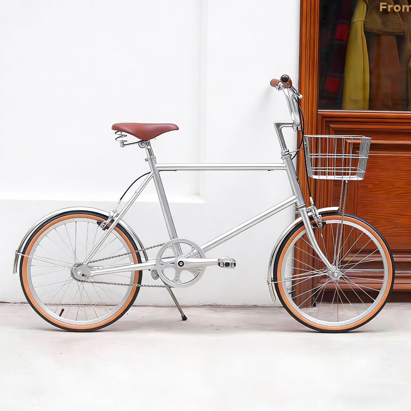 DayDayBike20寸银色复古小轮车男女式轻便自行车代步CityBike单车